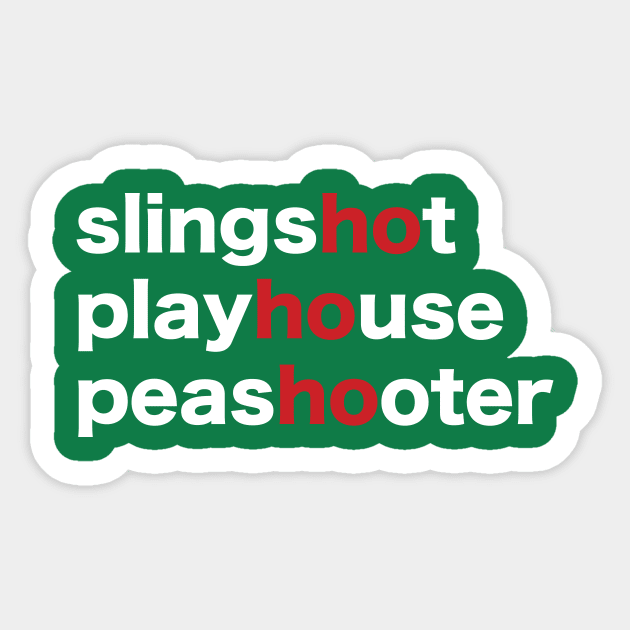 Holiday Scrabble Words - design no. 4 Sticker by Eugene and Jonnie Tee's